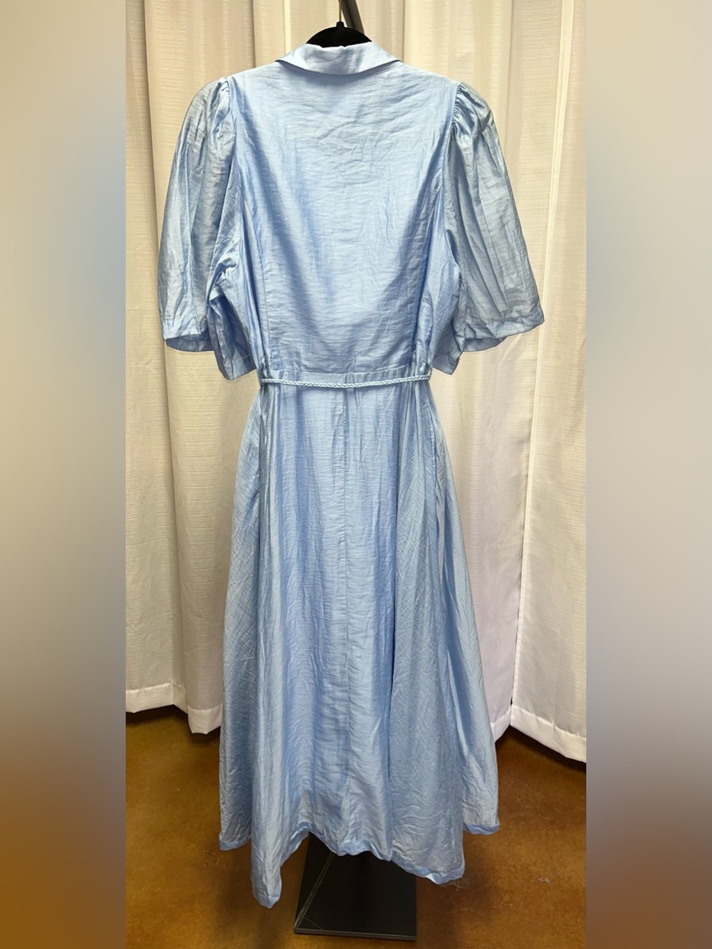 HYACINTH HOUSE powder blue Cindy Midi Dress | size large - Picture 10 of 11